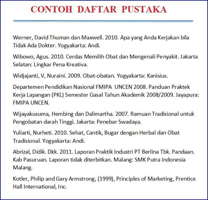 Detail Contoh Daftar Pustaka Kliping Nomer 15