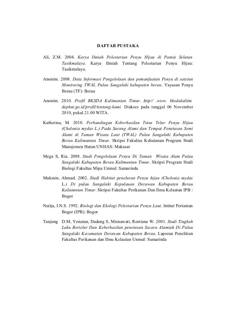 Detail Contoh Daftar Pustaka Laporan Nomer 3