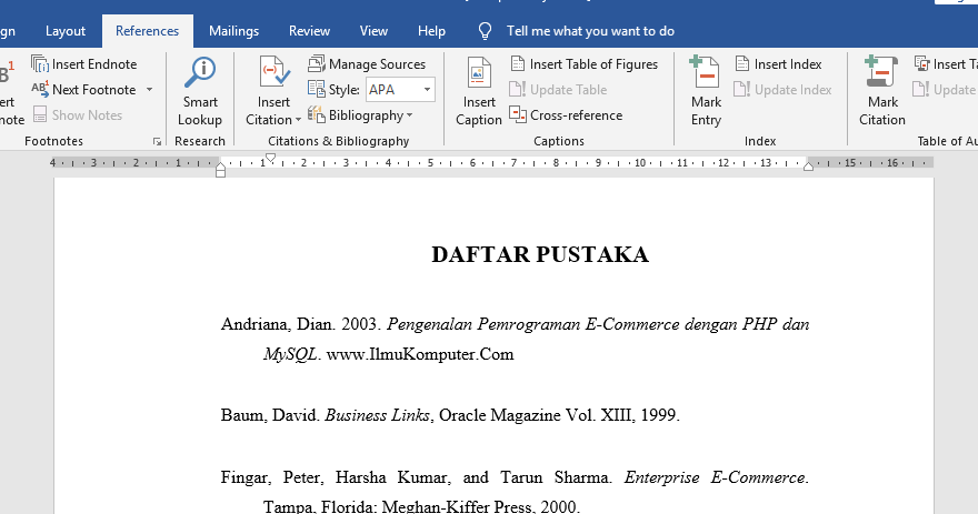 Detail Contoh Daftar Pustaka Makalah Nomer 21