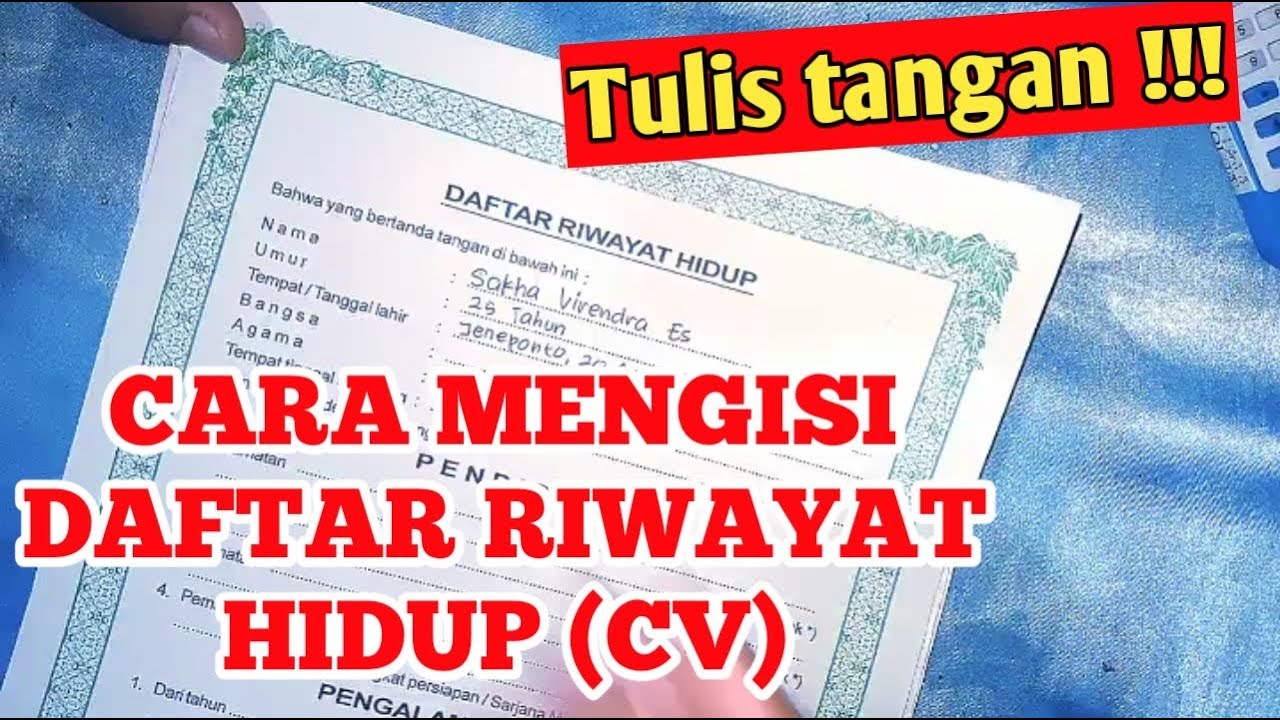 Detail Contoh Daftar Riwayat Hidup 2019 Nomer 47