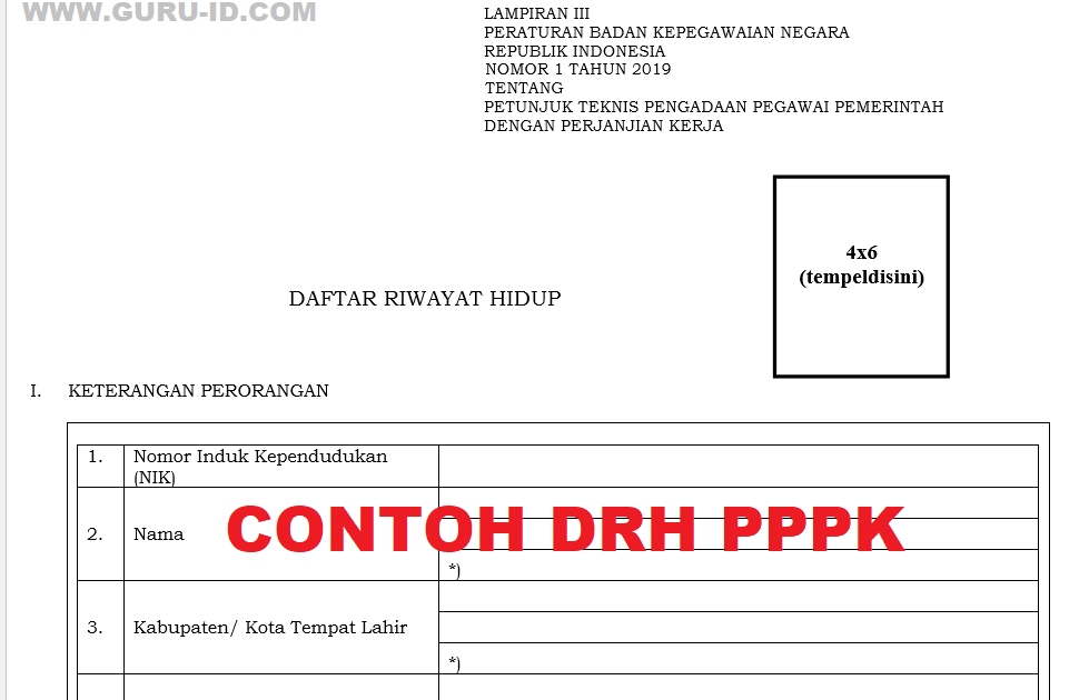 Detail Contoh Daftar Riwayat Hidup 2019 Nomer 48