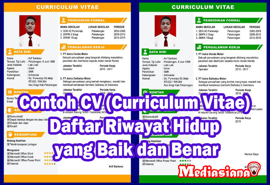 Detail Contoh Daftar Riwayat Hidup Anak Sekolah Nomer 32