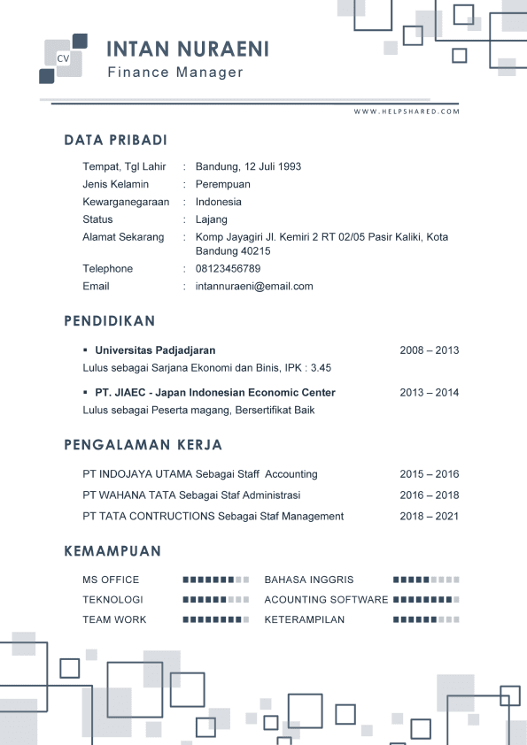 Detail Contoh Daftar Riwayat Hidup Email Nomer 57