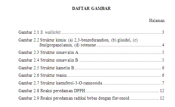 Detail Contoh Daftar Tabel Nomer 10