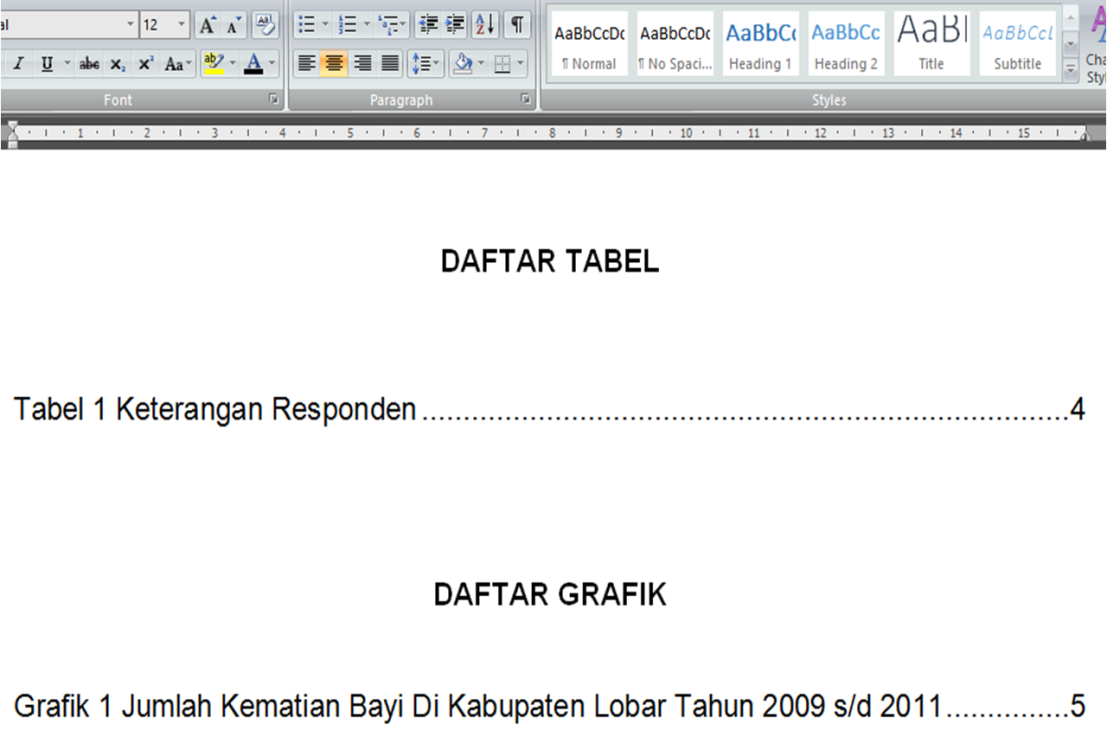 Detail Contoh Daftar Tabel Skripsi Nomer 28