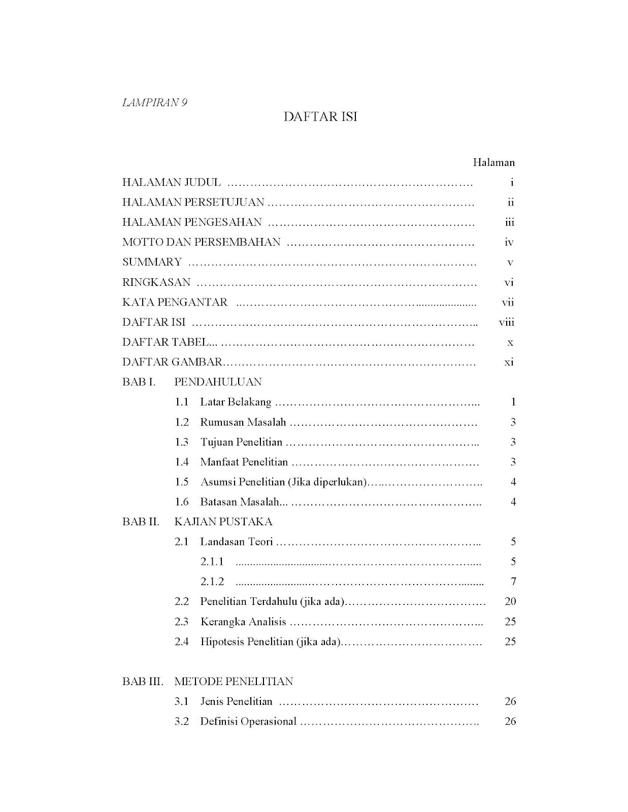 Detail Contoh Daftar Tabel Skripsi Nomer 7