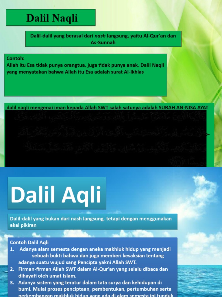 Detail Contoh Dalil Aqli Nomer 14