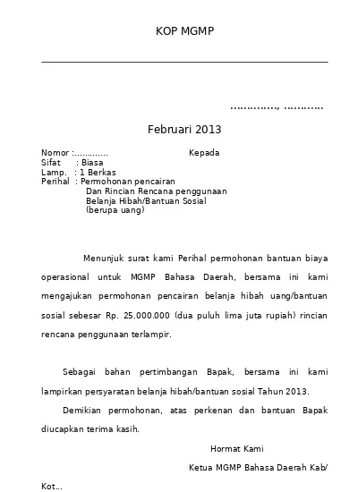 Detail Contoh Dana Hibah Nomer 32