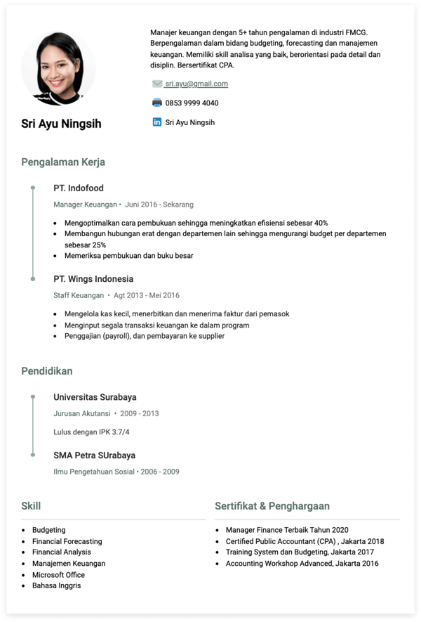 Detail Contoh Dari Cv Nomer 53