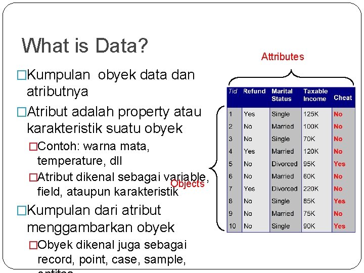 Detail Contoh Data Atribut Nomer 8
