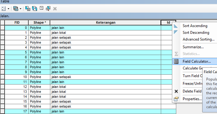 Detail Contoh Data Atribut Nomer 20