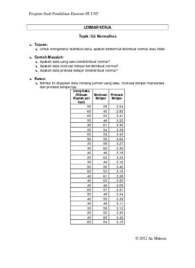 Detail Contoh Data Berdistribusi Normal Nomer 41