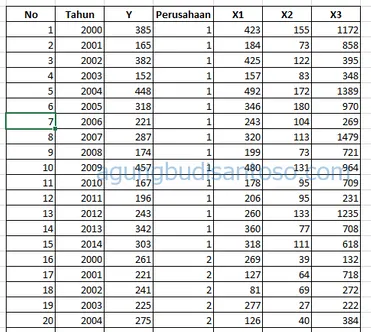 Detail Contoh Data Cross Section Nomer 13