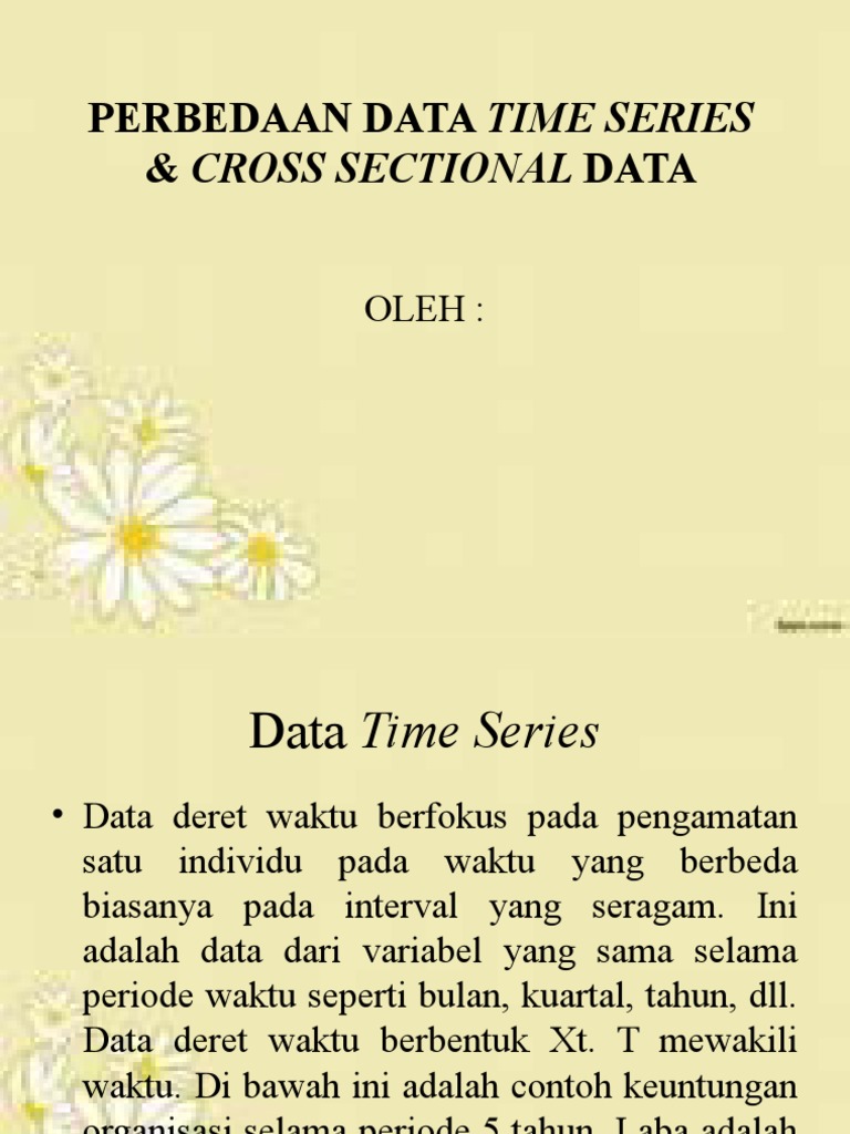 Detail Contoh Data Cross Section Dan Time Series Nomer 42