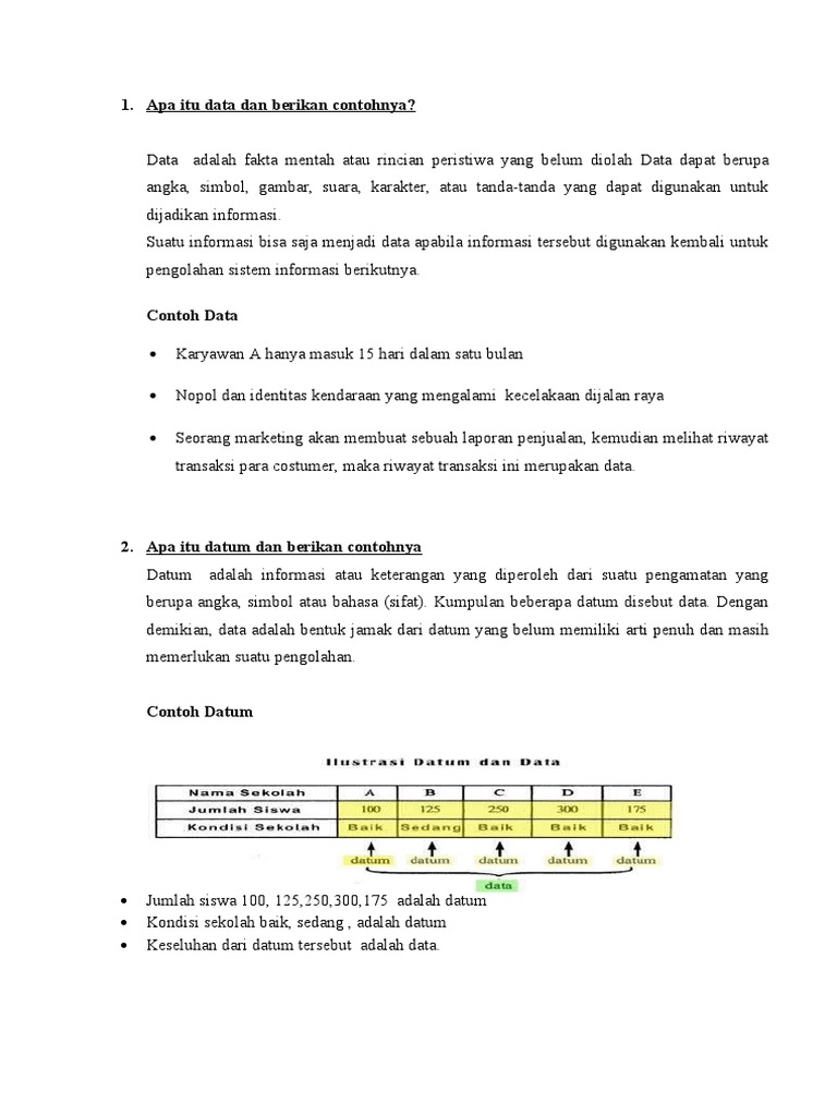 Detail Contoh Data Dan Informasi Nomer 12