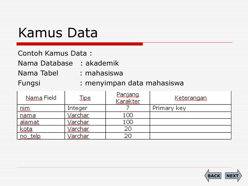 Detail Contoh Data Dictionary Nomer 22