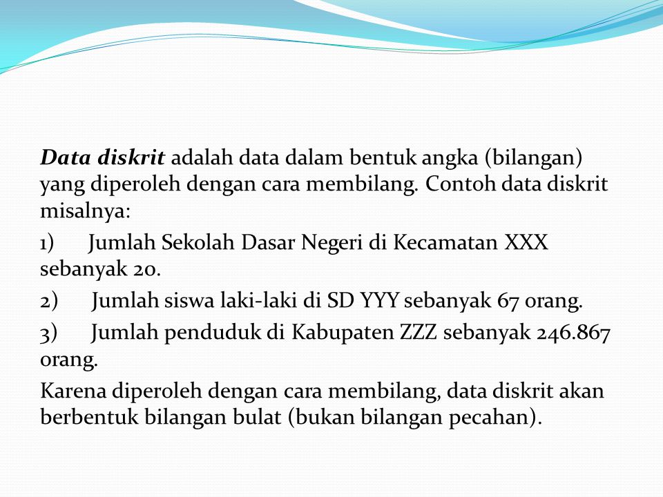Detail Contoh Data Diskrit Nomer 7