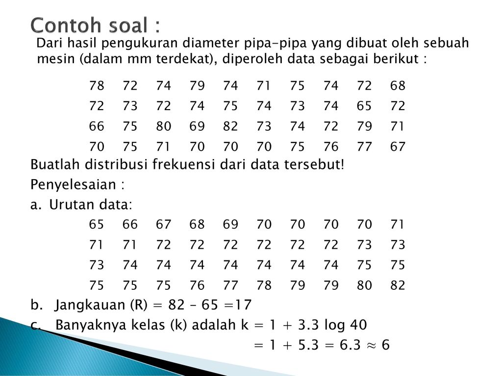 Detail Contoh Data Distribusi Frekuensi Nomer 26