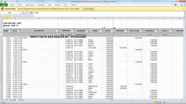 Detail Contoh Data Entry Nomer 10