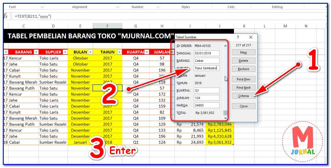 Detail Contoh Data Entry Nomer 20