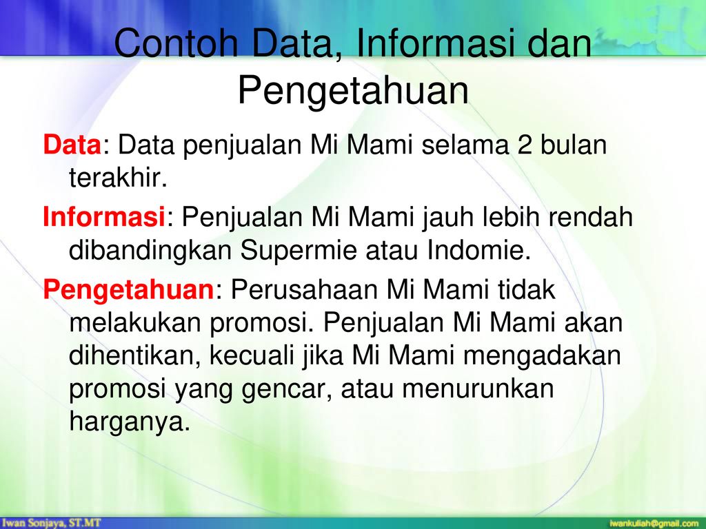 Detail Contoh Data Informasi Dan Pengetahuan Nomer 2