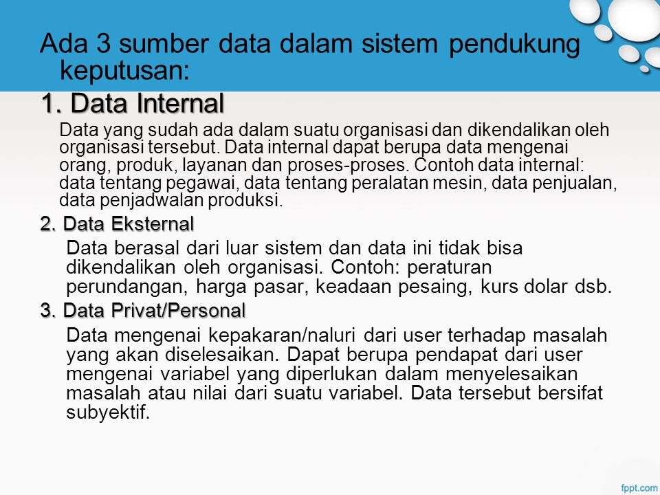 Contoh Data Internal - KibrisPDR