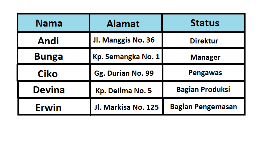 Detail Contoh Data Internal Nomer 17