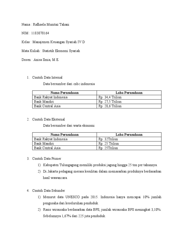 Detail Contoh Data Internal Nomer 48