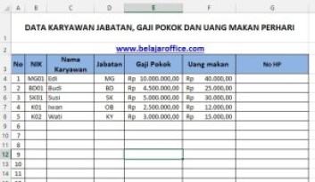 Detail Contoh Data Karyawan Nomer 13