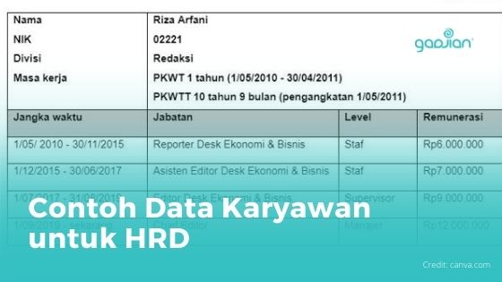 Detail Contoh Data Karyawan Nomer 25