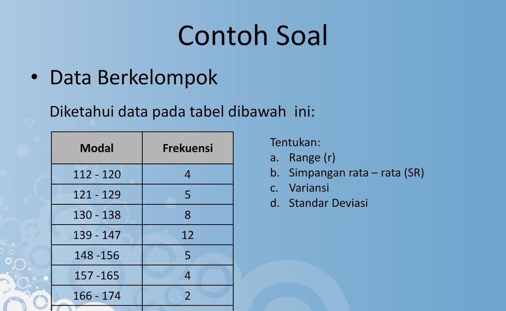 Detail Contoh Data Kelompok Statistika Nomer 11