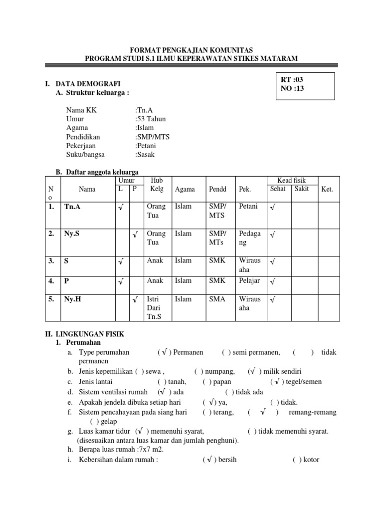 Detail Contoh Data Keluarga Nomer 24