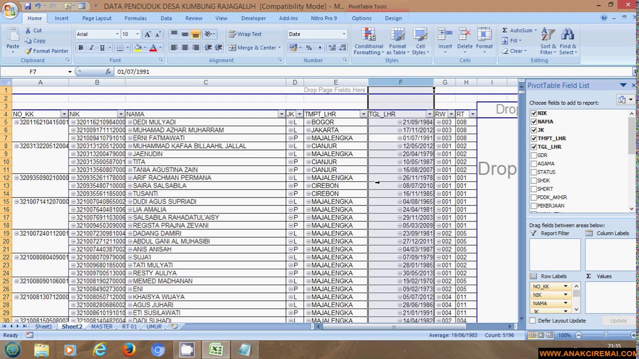 Detail Contoh Data Kependudukan Nomer 35