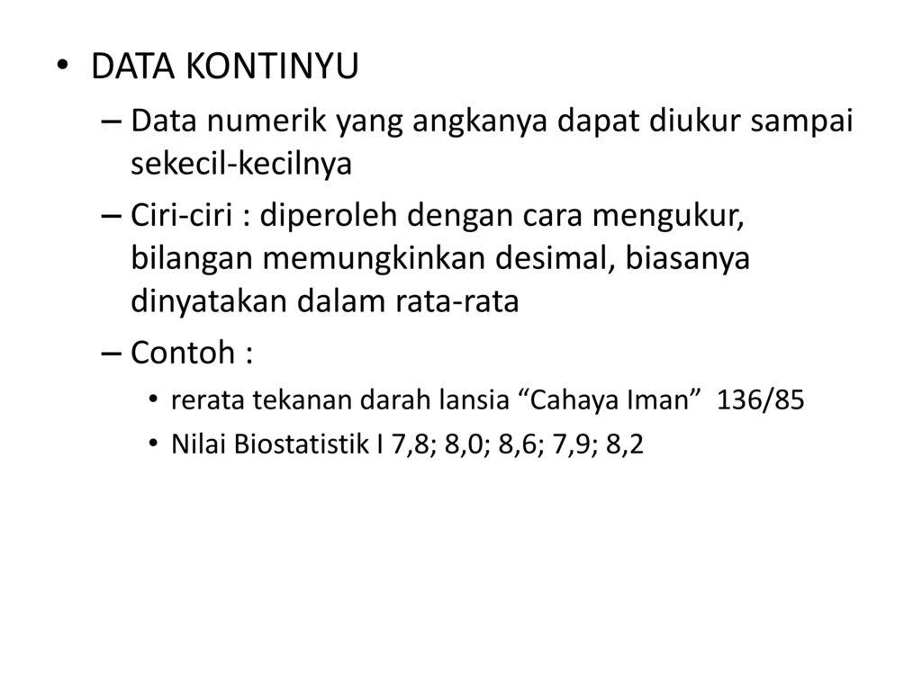 Detail Contoh Data Kontinyu Nomer 2