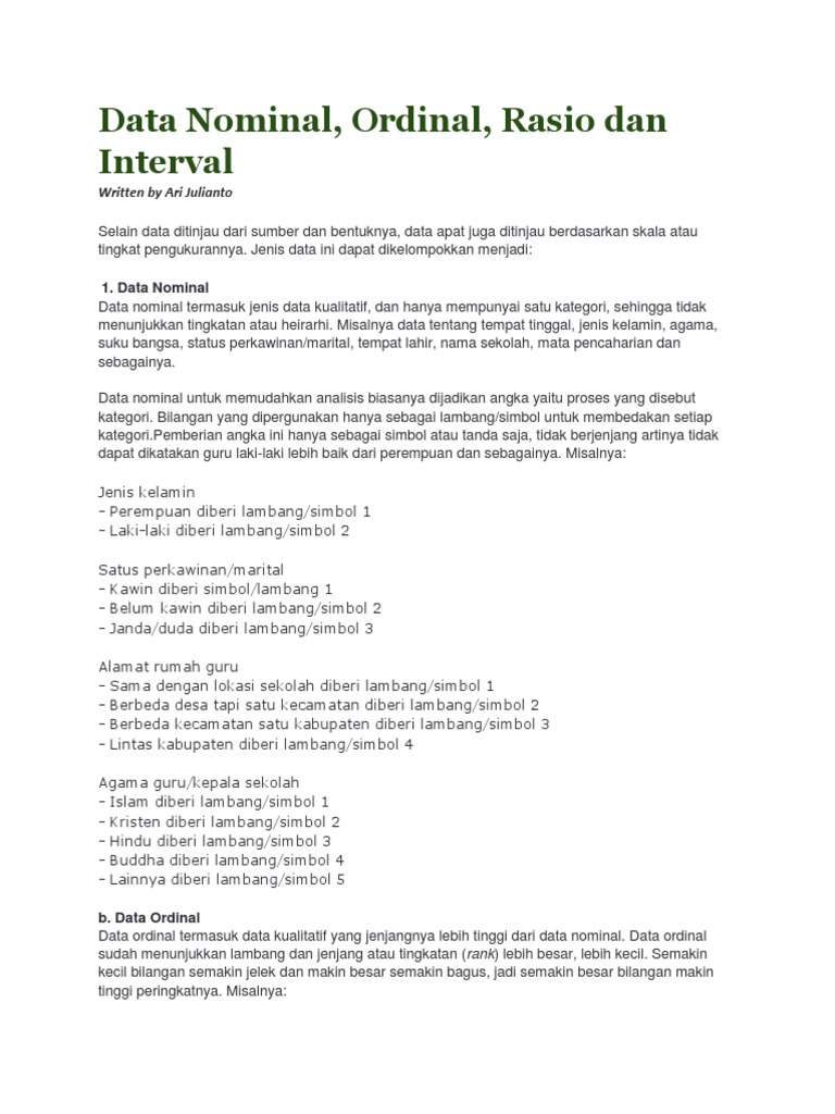 Detail Contoh Data Ordinal Nomer 32