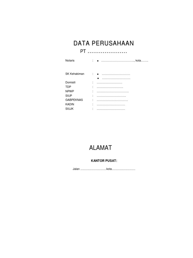 Detail Contoh Data Perusahaan Nomer 3