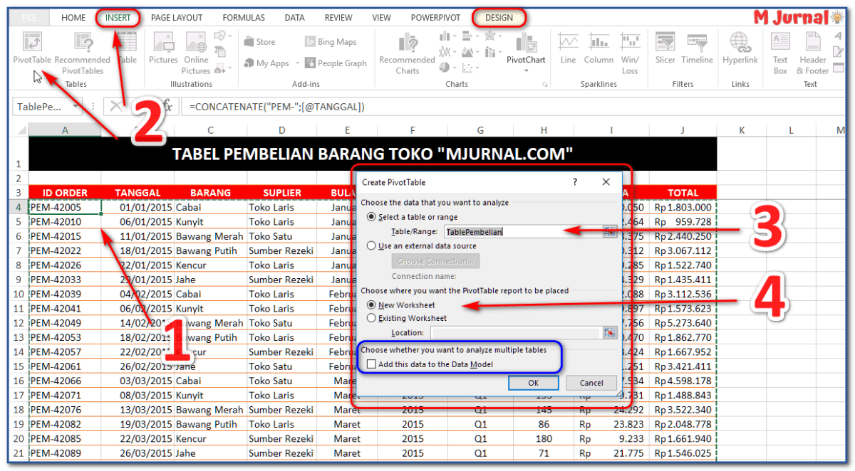 Detail Contoh Data Pivot Table Nomer 10