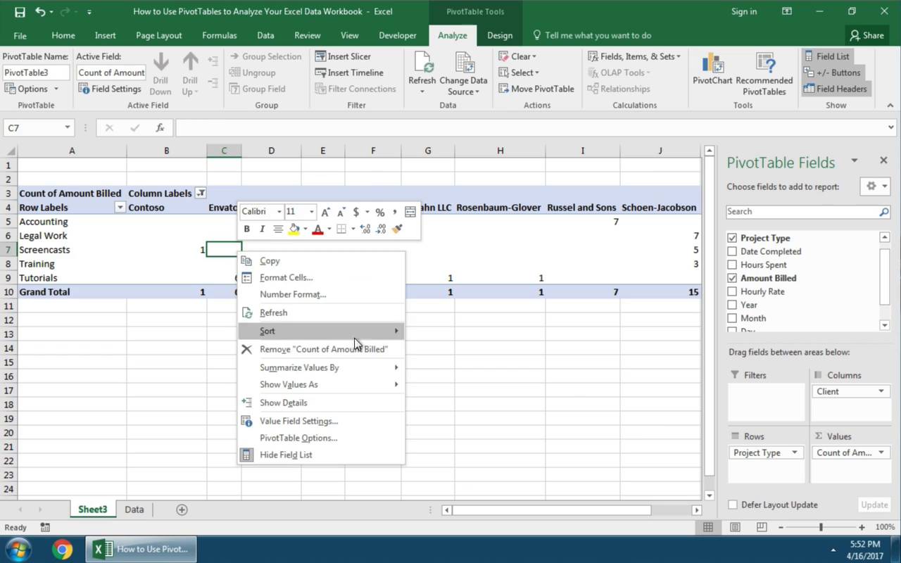 Detail Contoh Data Pivot Table Nomer 51