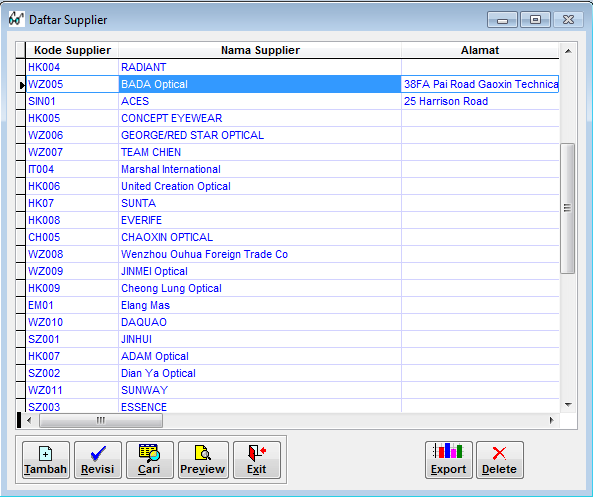 Detail Contoh Data Supplier Nomer 16