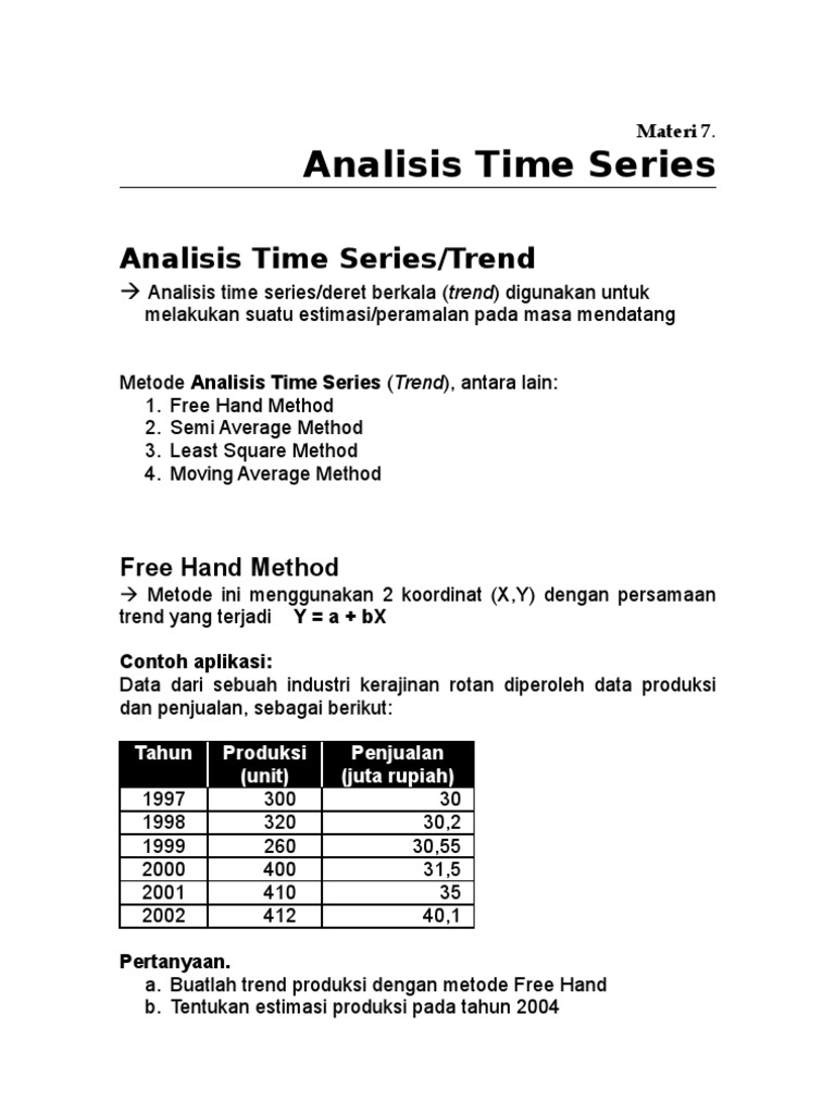 Detail Contoh Data Time Series Penjualan Nomer 33