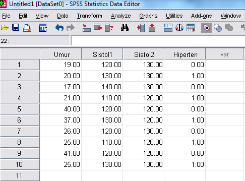 Detail Contoh Data Variabel Nomer 22