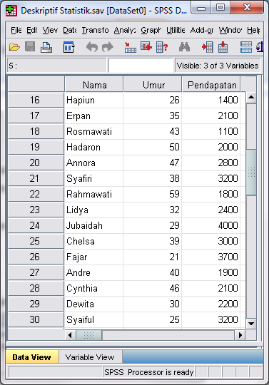 Detail Contoh Data Variabel Nomer 38