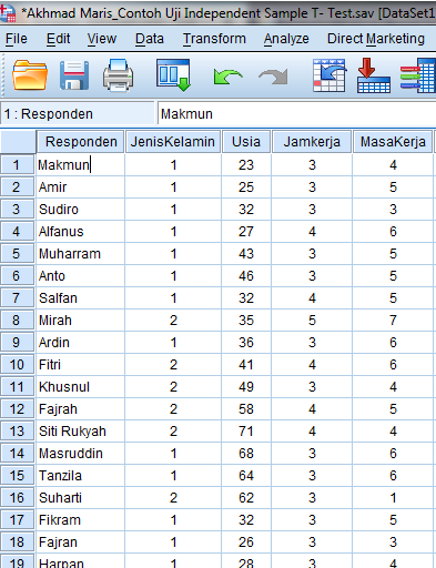 Detail Contoh Data Variabel Nomer 7