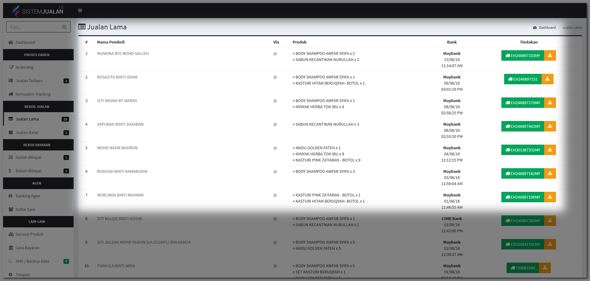 Detail Contoh Database Pelanggan Nomer 17