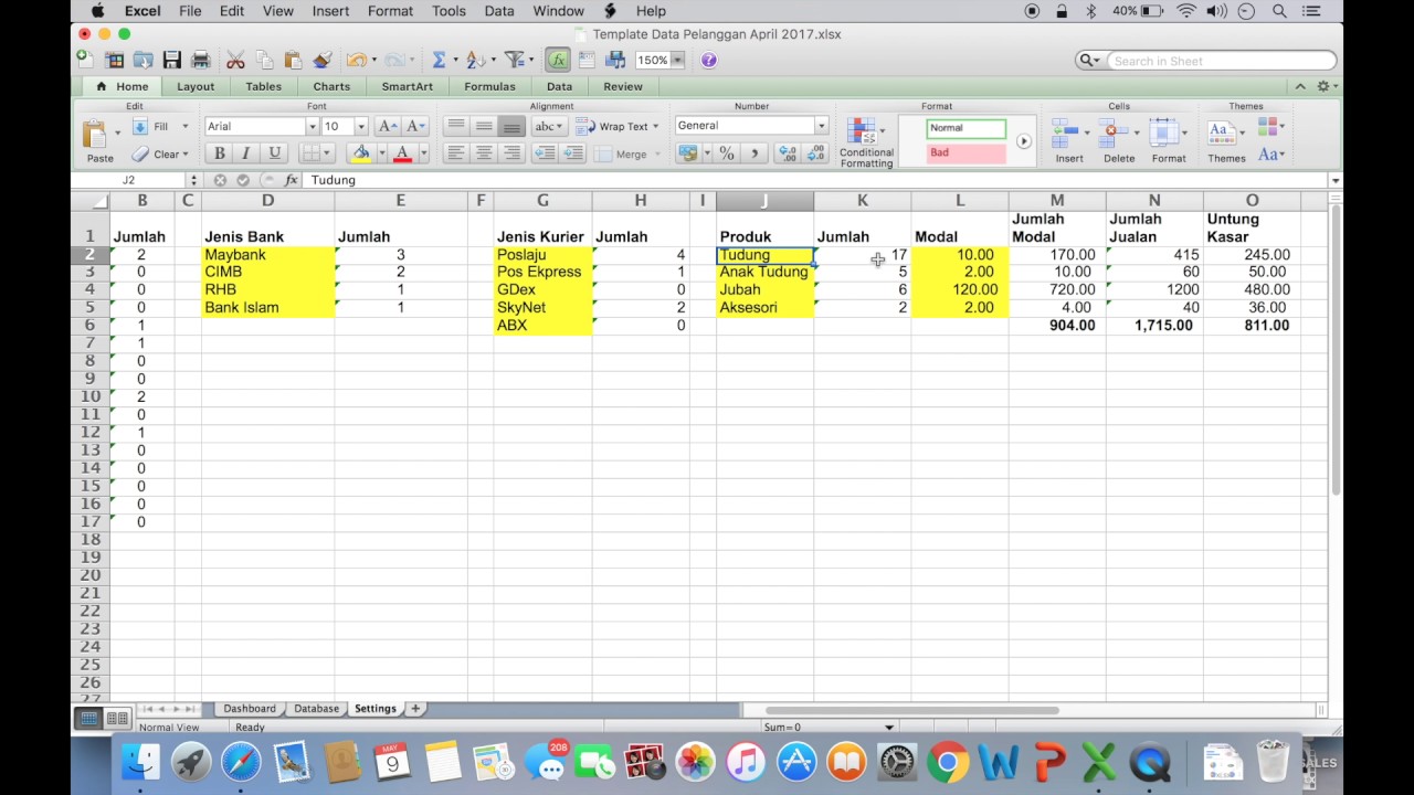 Detail Contoh Database Pelanggan Nomer 6