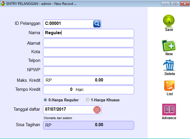 Detail Contoh Database Pelanggan Nomer 8