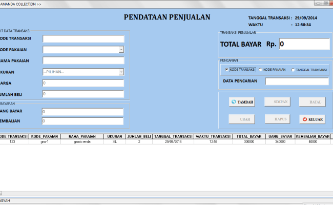 Detail Contoh Database Penjualan Baju Nomer 21