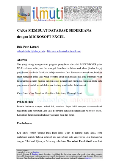 Detail Contoh Database Sederhana Nomer 42