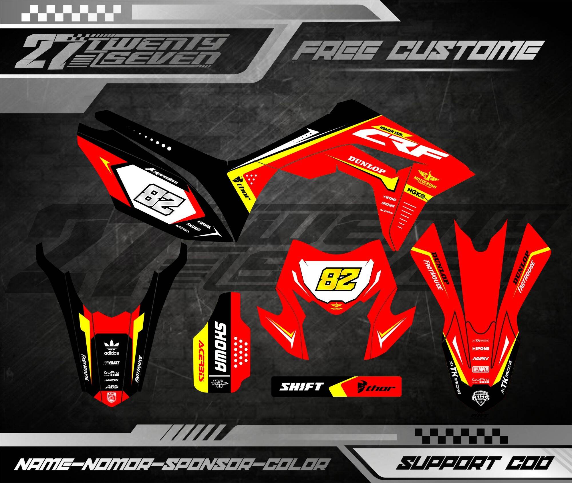 Detail Contoh Decal Crf Nomer 53