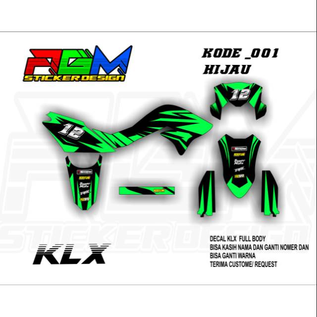 Detail Contoh Decal Klx Nomer 24